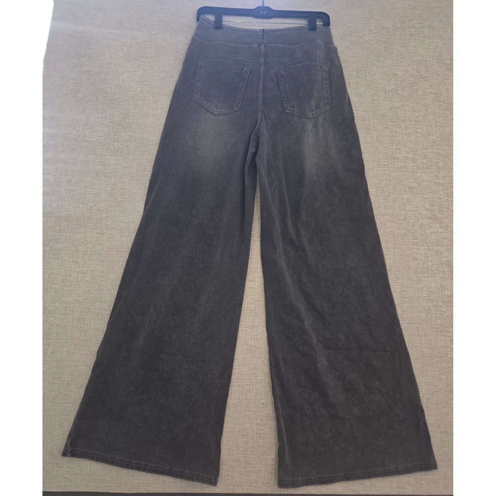 Halara Flex High Waisted Wide Leg Baggy Washed Grey Denim Pants Medium NWT - Picture 4 of 8